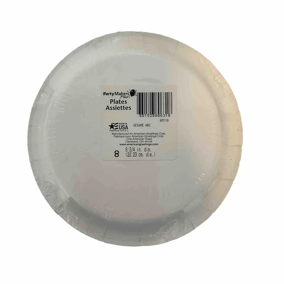 Paquete De 8 Platos De Fiesta Calle Sésamo De Colección Años 90 Nuevos Sellados Elmo Ernie Big Bird Foto 2 de 4