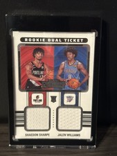 2022-23 Panini Contenders - Rookie Ticket Dual Swatches Shaedon Sharpe, Jalen...