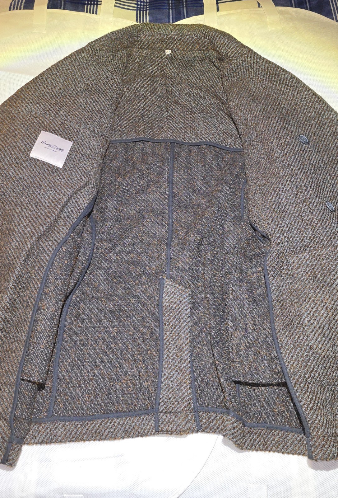 Hardy Amies Pea Coat, Winter Coat Jacket Men's Size L - Large image 10