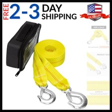Tow Strap with Hooks 2 Inch x 20 Foot, 20,000 lbs Capacity Tow Rope - Heavy D...