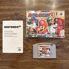 Mario Party 3 (Nintendo 64 N64) Complete in Box CIB no manual - Blockbuster