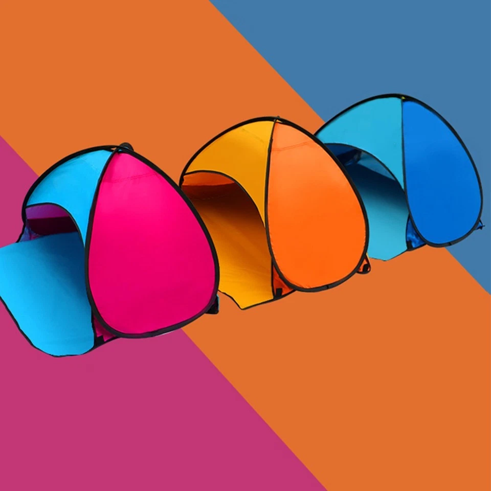 Rifugio da Campeggio Compatto 190T Panno Rivestito Argento Design Rete Doppio St - Immagine 2 di 4