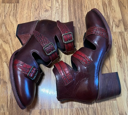 Freebird Women’s Size 11 Charlotte Wine Multicolor Leather Heels Ankle Straps - Picture 7 of 21
