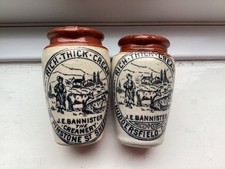 J E Bannisters ‘Rich thick cream’ cream pots Sheffield & Huddersfield , Glasgow 