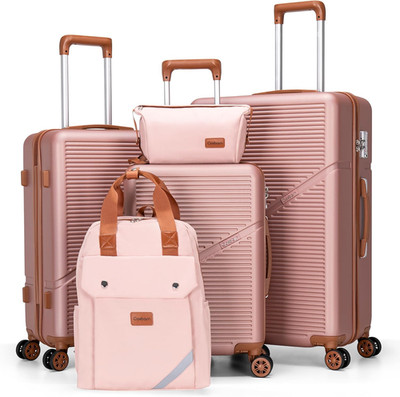 Luggage Sets 5 Piece Suitcases with Wheels, Suitcase Set ABS Hard Case Luggage w