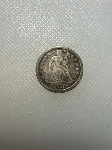 1858-P Seated Liberty Dime — photo from the most recent tracked eBay sale