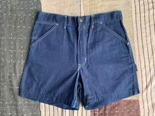 Carhartt Vintage 80s Denim Shorts 32 Blue Unused 100th Anniversary Made in USA