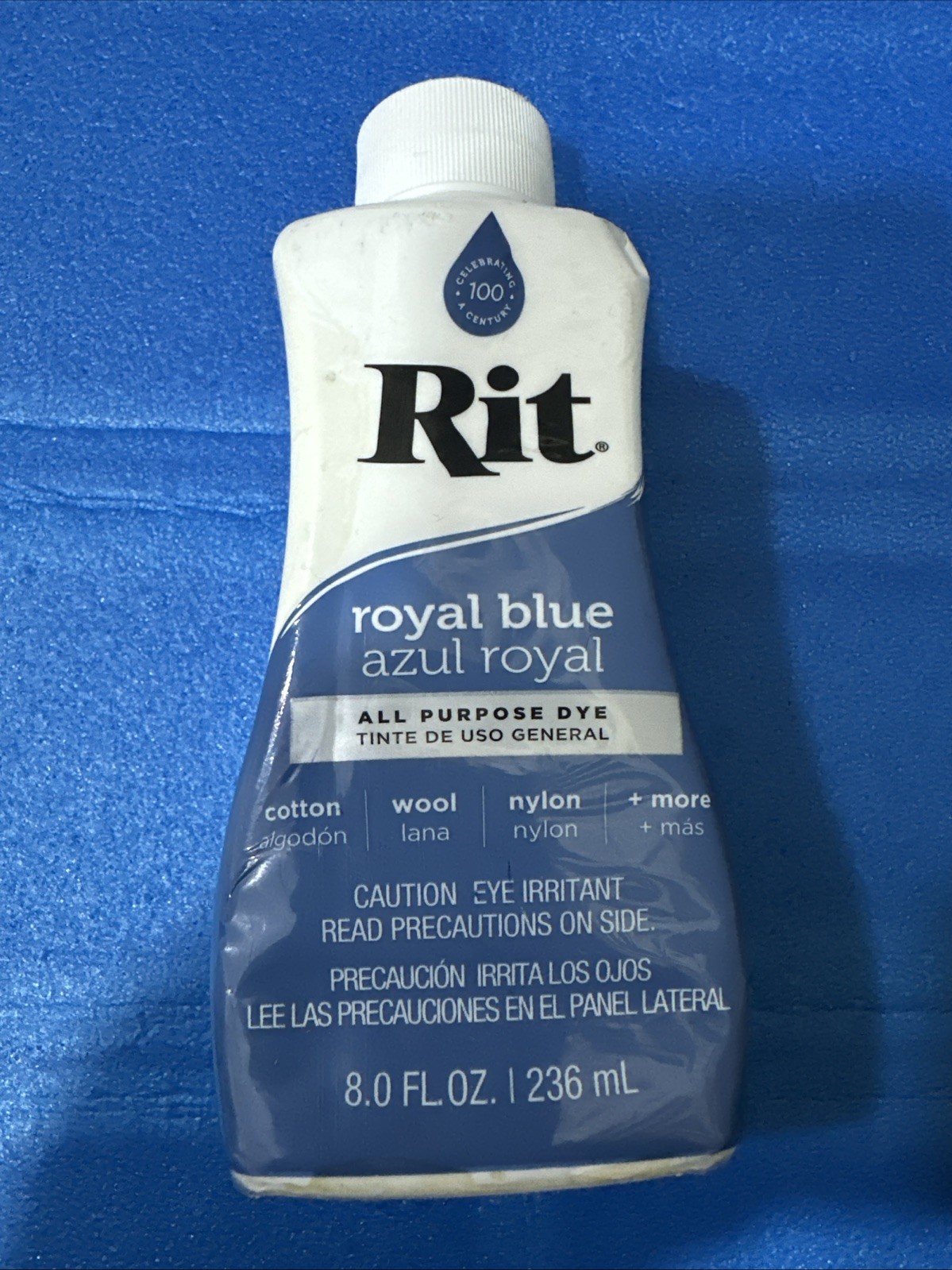 Rit Liquid Dye Cotton Wool Nylon Laundry Fabric Plastic Wood Crafts Royal Blue