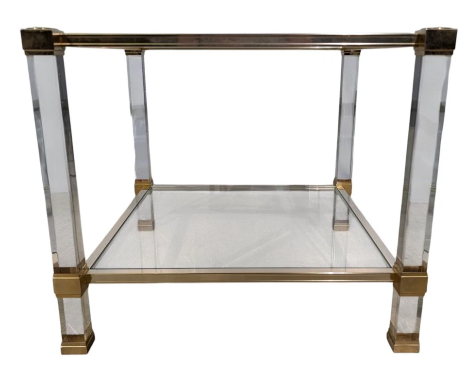 Pierre VANDEL (1939) Table d'appoint, chevet ou bout de canapé, structure carrée - Photo 2/4