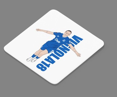 Everton Woman s Cartoonist Ornella Vignola Fan Art Made MDF Untersetzer