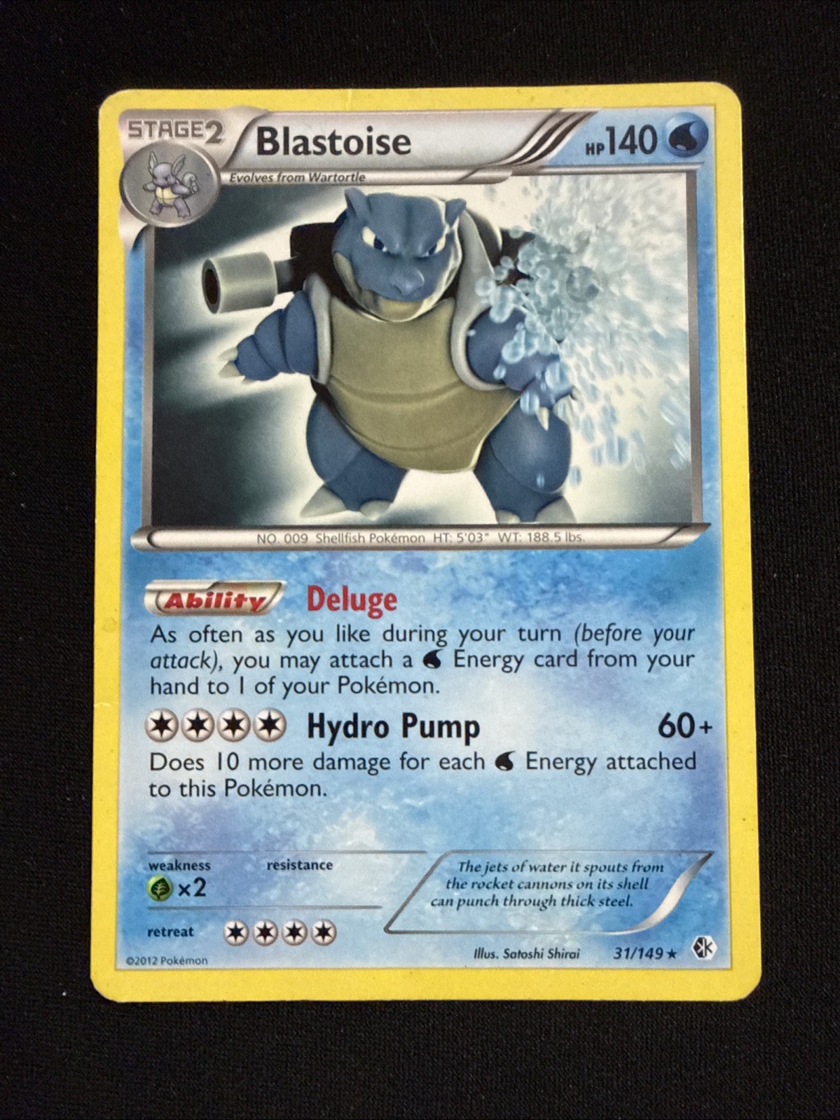 Blastoise #31/149 - Pokémon TCG - Boundaries Crossed - Rare - MP