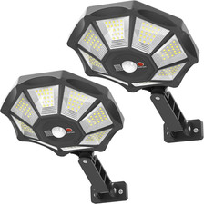 Solar Lights Outdoor 168LED Motion Sensor Flood Light Dusk-to-Dawn Solar Lamp