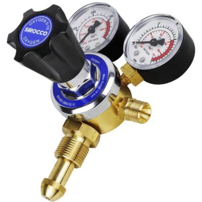Parweld Sauerstoff Gas Schweißregler 10 Bar einstufig zwei Gauge Messinggehäuse
