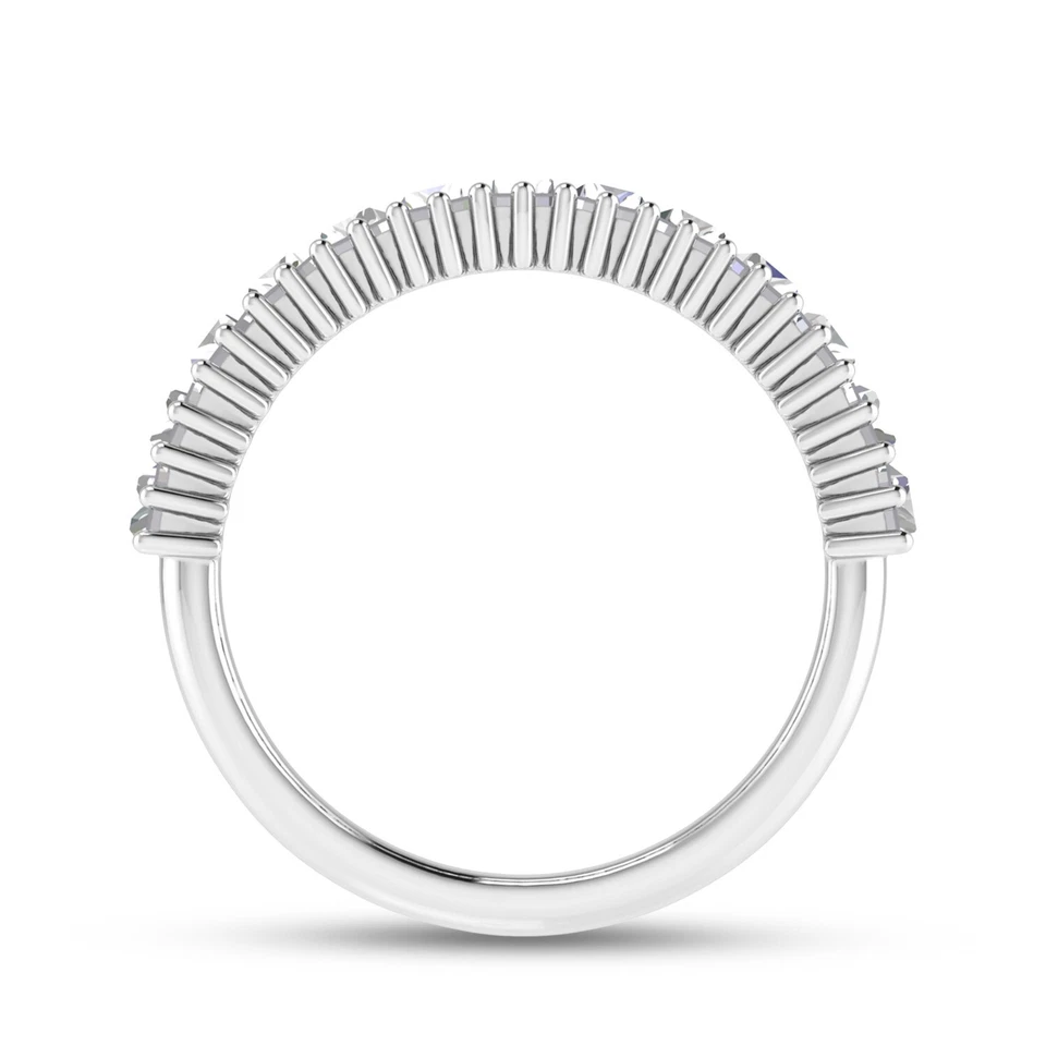 Nuevo anillo de media eternidad con diamantes simulados baguette de 3 quilates talla 7 en plata 925 Foto 4 de 4