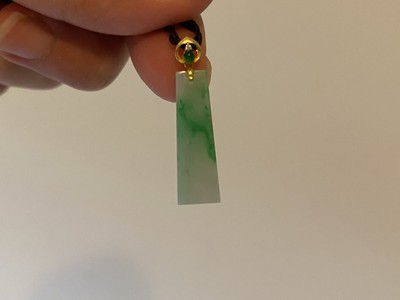 18k massiver Gold Diamant echter natürlicher Typ A unbehandelter burmesischer Jadeit Anhänger