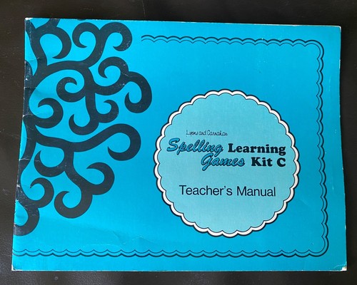 Vintage 1969 Spelling Games Learning Kit C Teacher's Manual ~ Lyons & Carnahan
