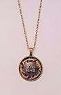 Lord of The Rings Logo Glass Domed 12" Bronze Finish Necklace/Pendant