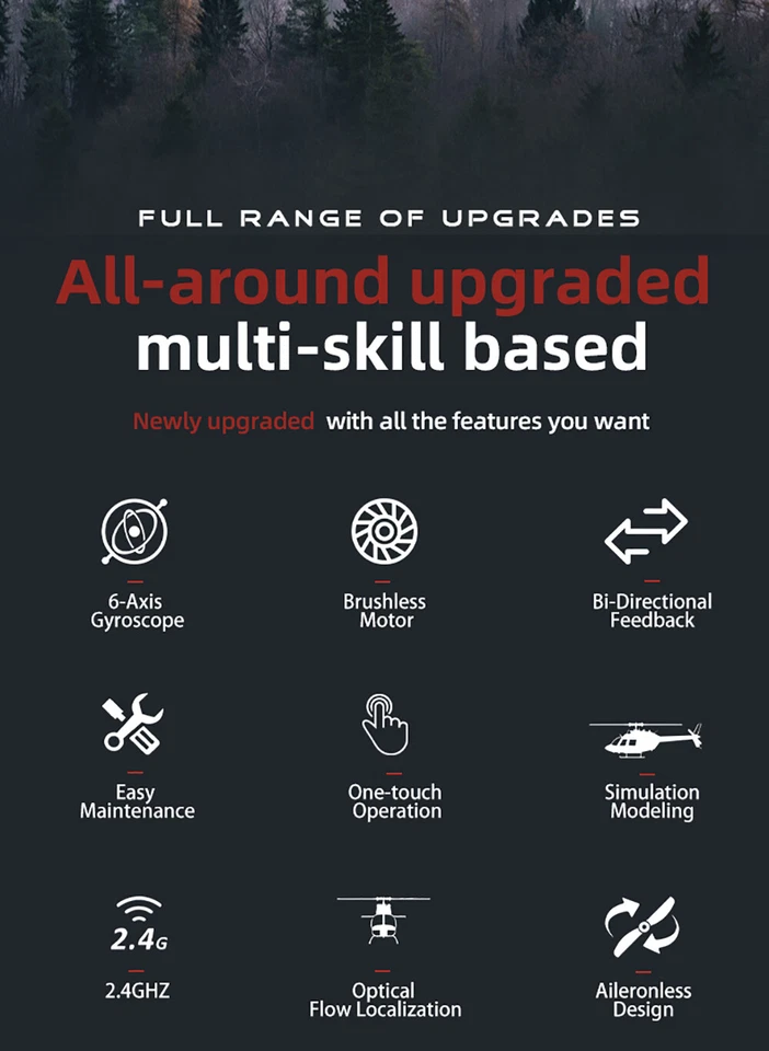 YUXIANG F08 Bell 206 6-Achsen 6CH Gyro Schwebeflug Fernsteuerung RC Hubschrauber - Bild 3 von 4