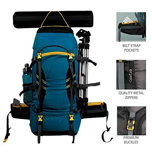 60 L Travel Backpack Hiking Trekking Bag Camping Rucksack with Water Proof Rain