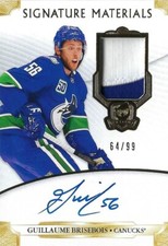GUILLAUME BRISEBOIS: 2019-20 The Cup Signature Materials Auto Patch #64/99