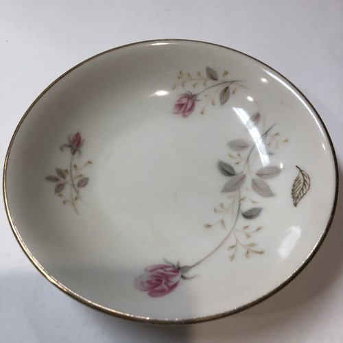 TH ABALONE China Flamingo Rose 5.5” Dessert Bowl Japan Vintage Floral