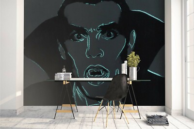 3D Hand Draw Man Face Wallpaper Wall Mural Removable Self-adhesive 161
