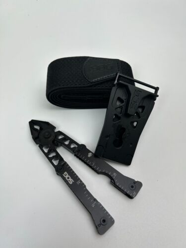 SOG Sync II Multitool-EDC Kit, 12 Werkzeuge, SN1011-CP, OHNE BOX, NYLON GÜRTEL, SCHWARZ