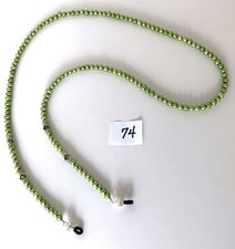 Lime Green Pearl Swarovski Crystal Rhinestone Eyeglass Sunglass Leash Holder