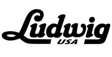 Ludwig USA Black Bass Drum Die cut vinyl Logo Sticker 7" long