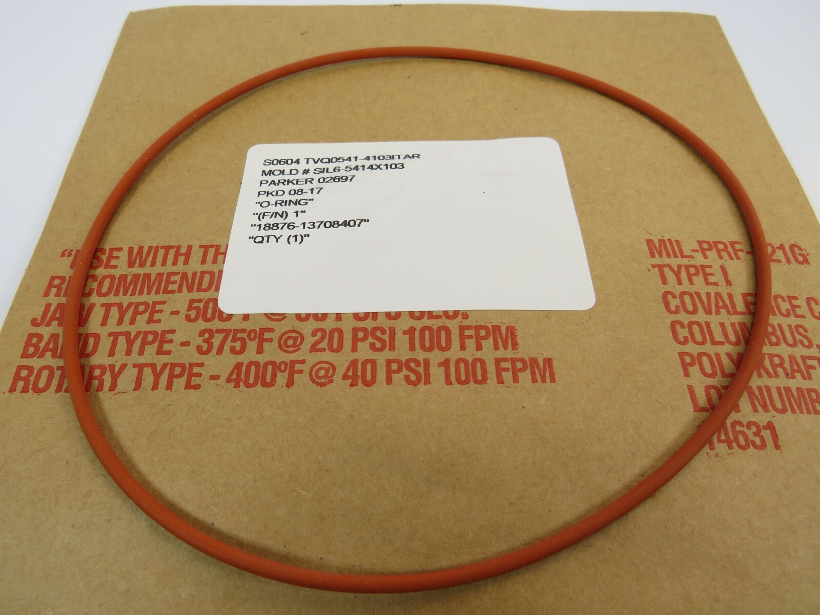 (1 NEW) Parker MilSpec ORing 18876 13708407 eBay