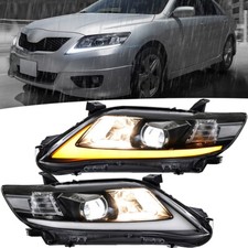 VLAND LED Projector Headlights For 2010-2011 Toyota Camry Sedan W/Sequential