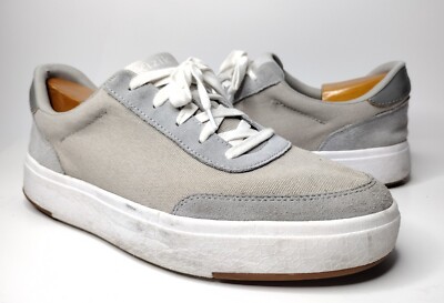 Kizik Prague Suede & Canvas Handsfree Shoes Gray Men's Size 10.5 Women's Size 12