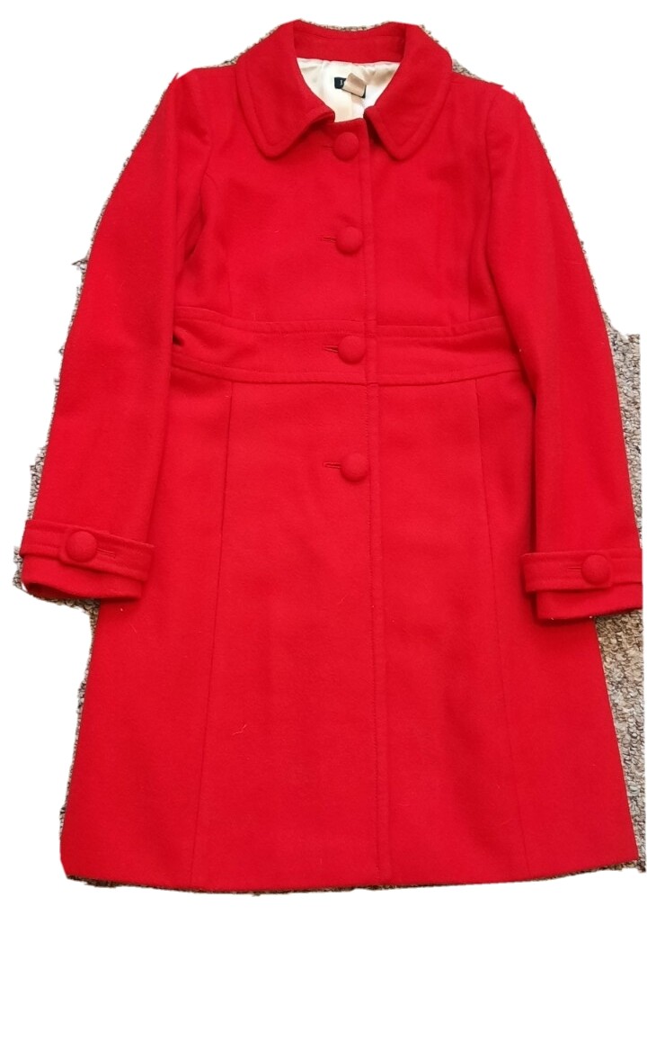 J. Crew Factory women's red wool coat 