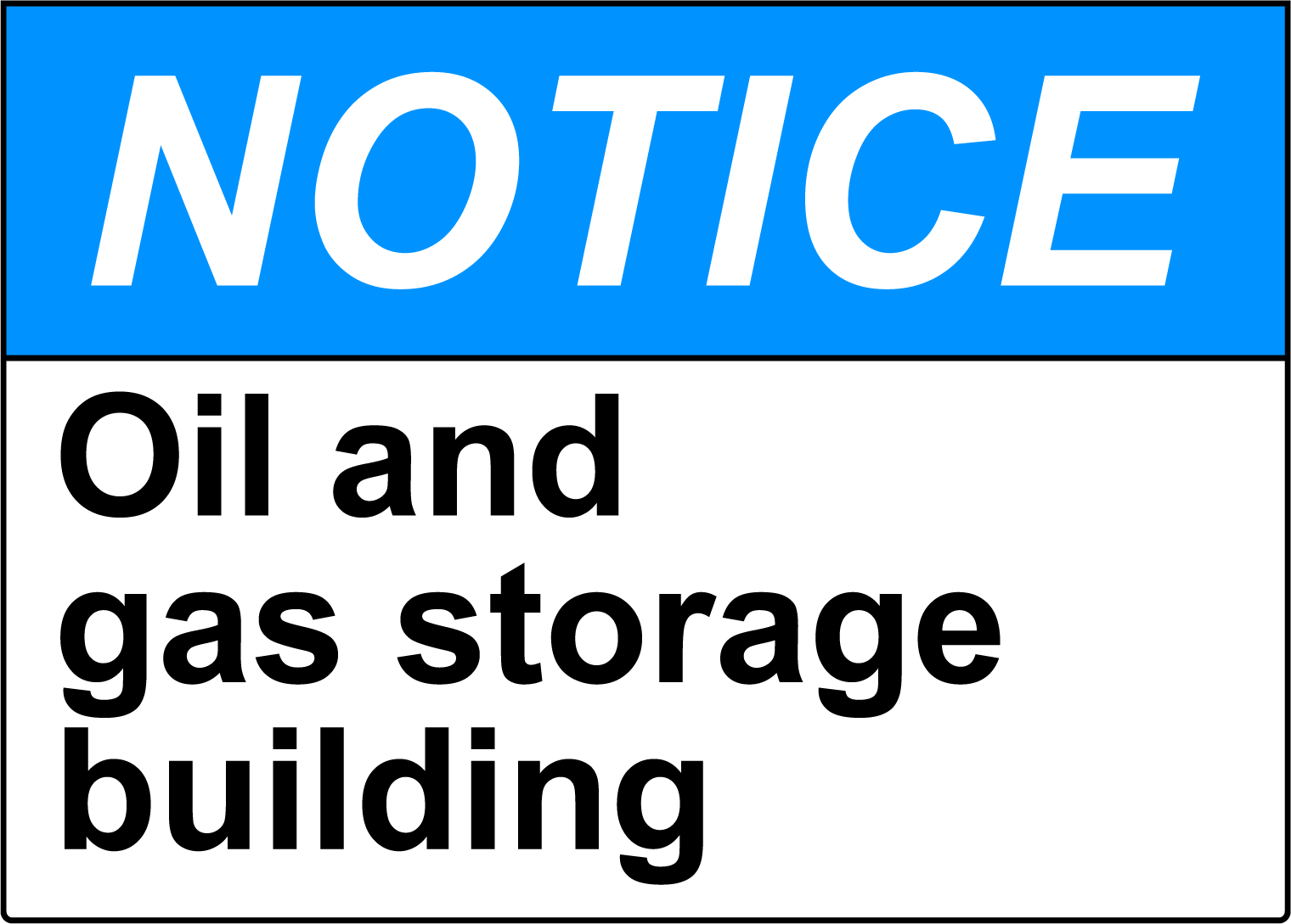 Oil and Storage Building Laminated Vinyl Decal Sticker Label  
