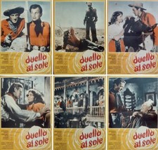 DUEL IN THE SUN Italian fotobusta movie posters x6 GREGORY PECK R1960