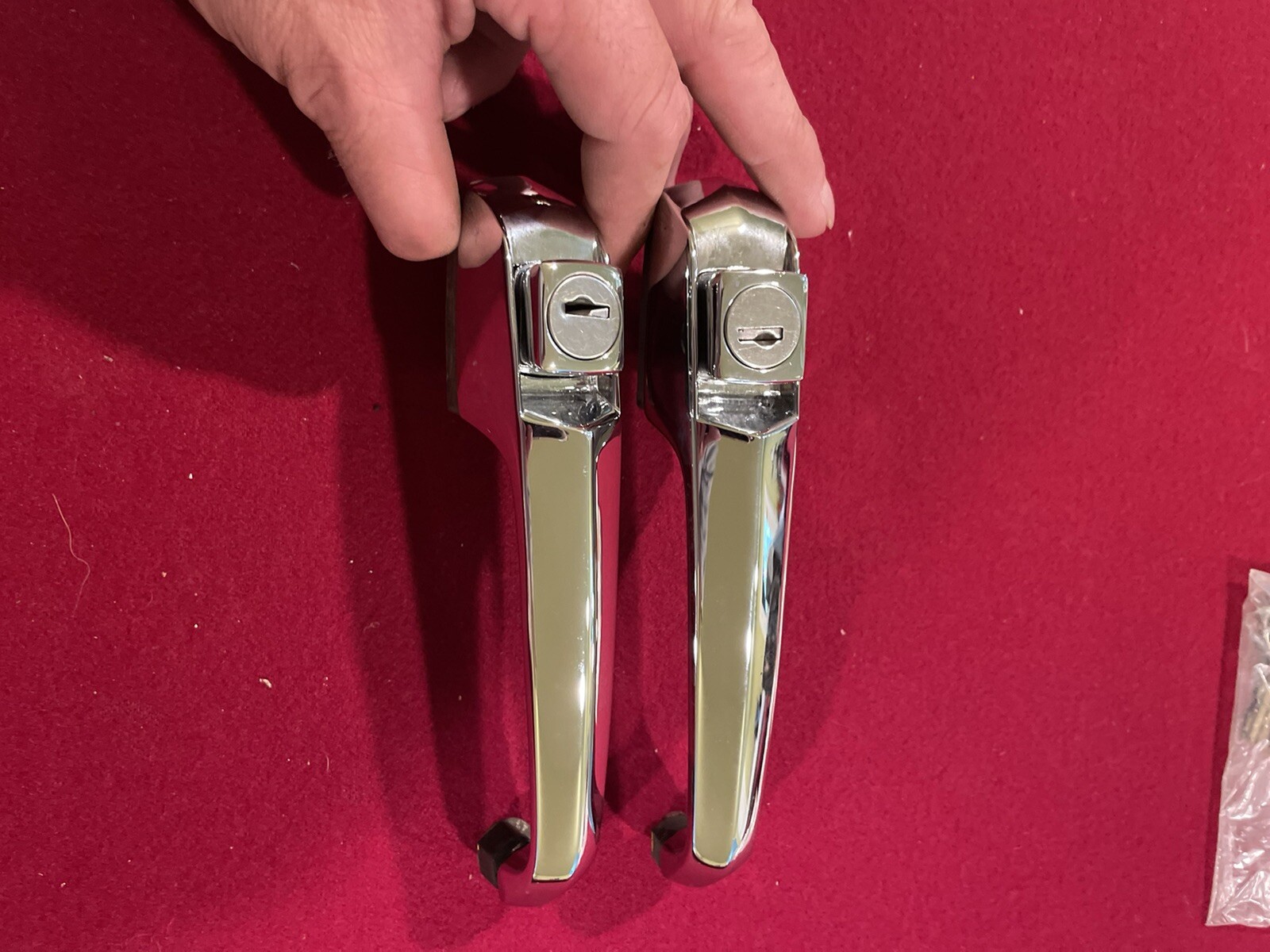 Vintage Maserati Ghibli Door Handles with Keys - Excellent Chrome