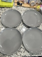 Mikasa grey dinner plates set of 4 lot servin...