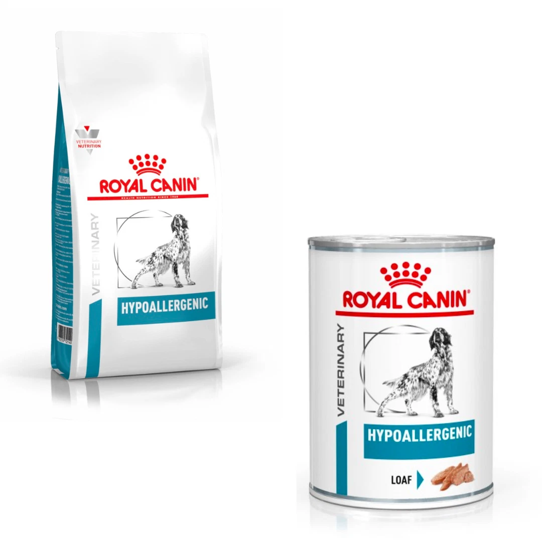 Royal canin veterinary diet canine hypoallergenic wet 12x400g clearance can