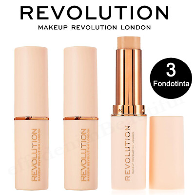 3x REVOLUTION London Long Haltbarkeit Foundation Make Up Cover Foundation Stick 3x
