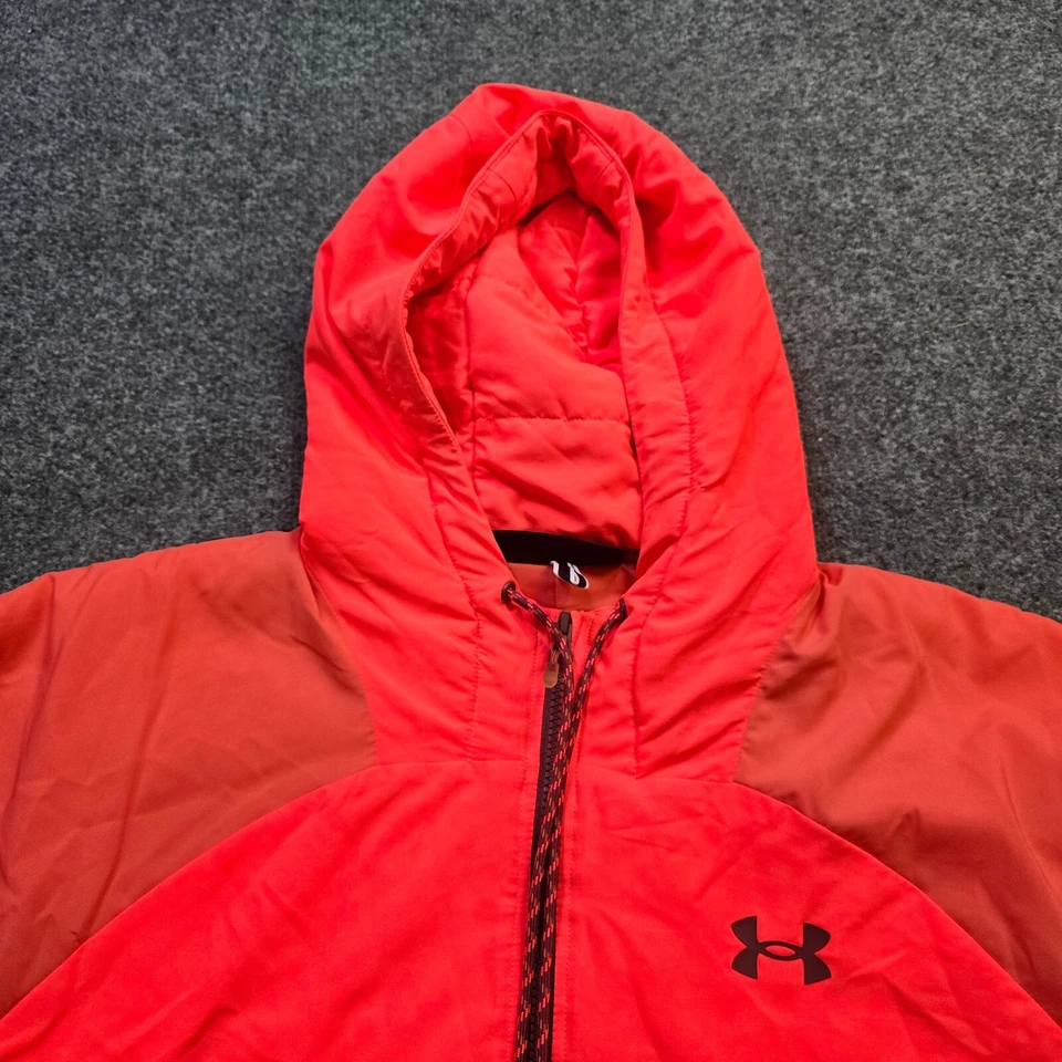 Chaqueta Under Armour Para Hombre XL Naranja Primavera Aislante Puffer Cremallera Informal Atlética Foto 2 de 4