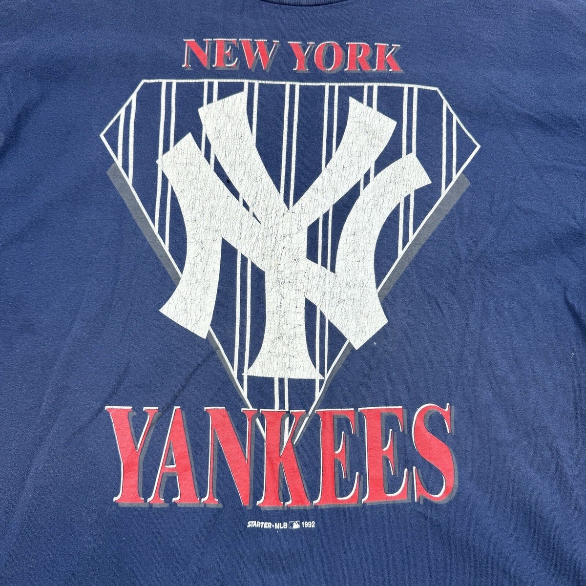 Vintage New York Yankees Shirt Adult XL Blue Starter MLB Sports