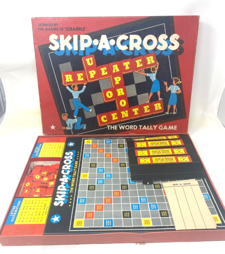 Vintage 1953 Skip-A-Cross Board Game by Scrabble Rare VG - Afbeelding 1 van 1