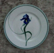Raynaud Ceralene Limoges France Floral IRIS 8.75" Luncheon Plate VHTF EUC