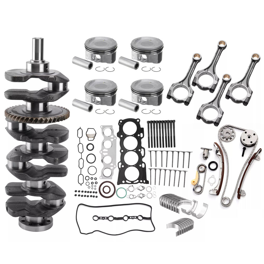 For Toyota 2AZ-FE 2.4L Engine Rebuild Overhaul Kit - Crankshaft Rods Pistons Set