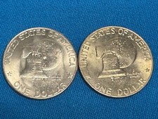 2, "Ike Silver Dollars" Bicentennial, Eisenhower Type 1 and Type 2