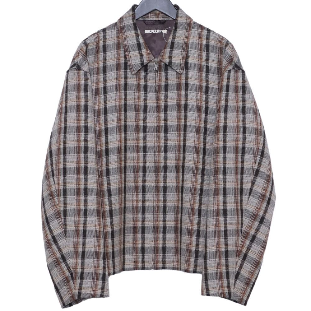 ジャケット・アウター AURALEE SURI ALPACA SHAGGY CHECK BLOUSON SURI ALPACA SHAGGY CHECK BLOUSON (A20AB01AS) | AURALEE
