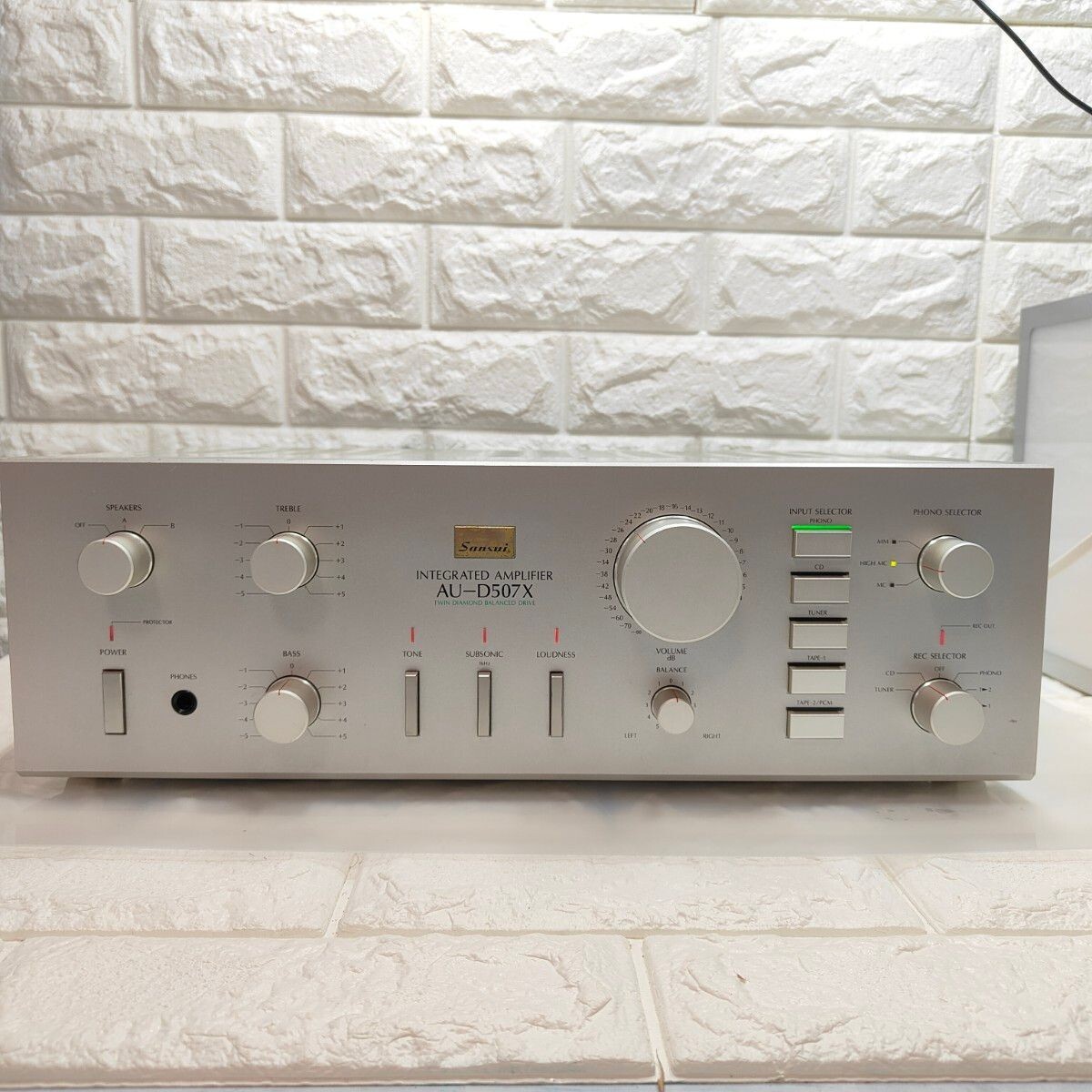 SANSUI AU-D507X Integrated Amplifier X balanced amp Silver 155W Audio Japan Used