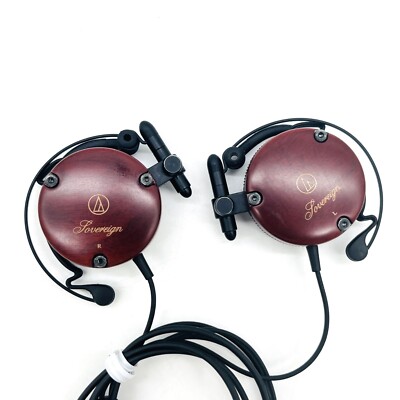 Audio Technica ATH-EW9 Ear Fit Clip-On Headphones Wooden Wood From