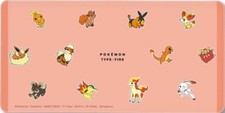 Pok mon Large Mouse Pad Fire Type Pink Playmat / Desk Mat