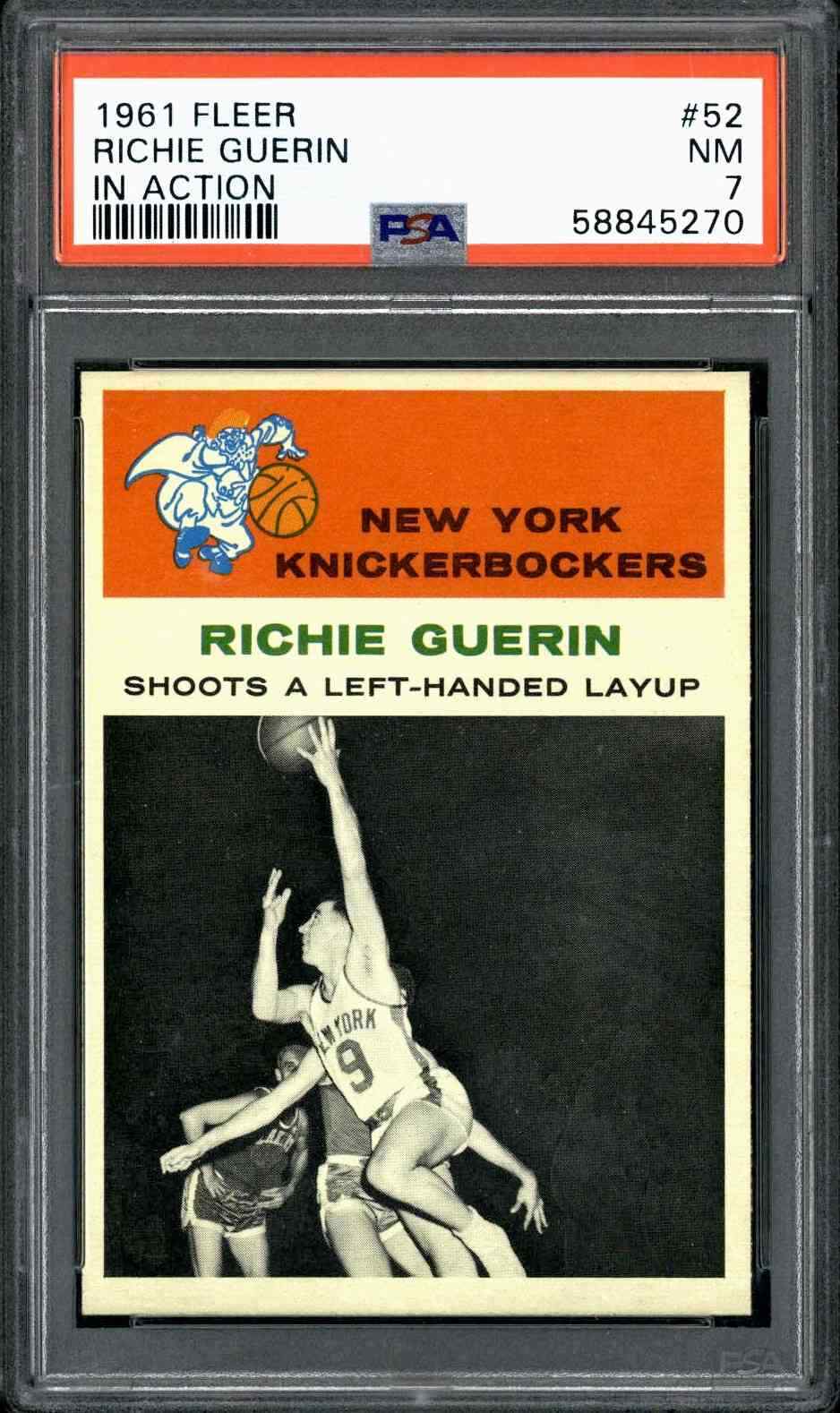 1961 Fleer #52 Richie Guerin - PSA 7